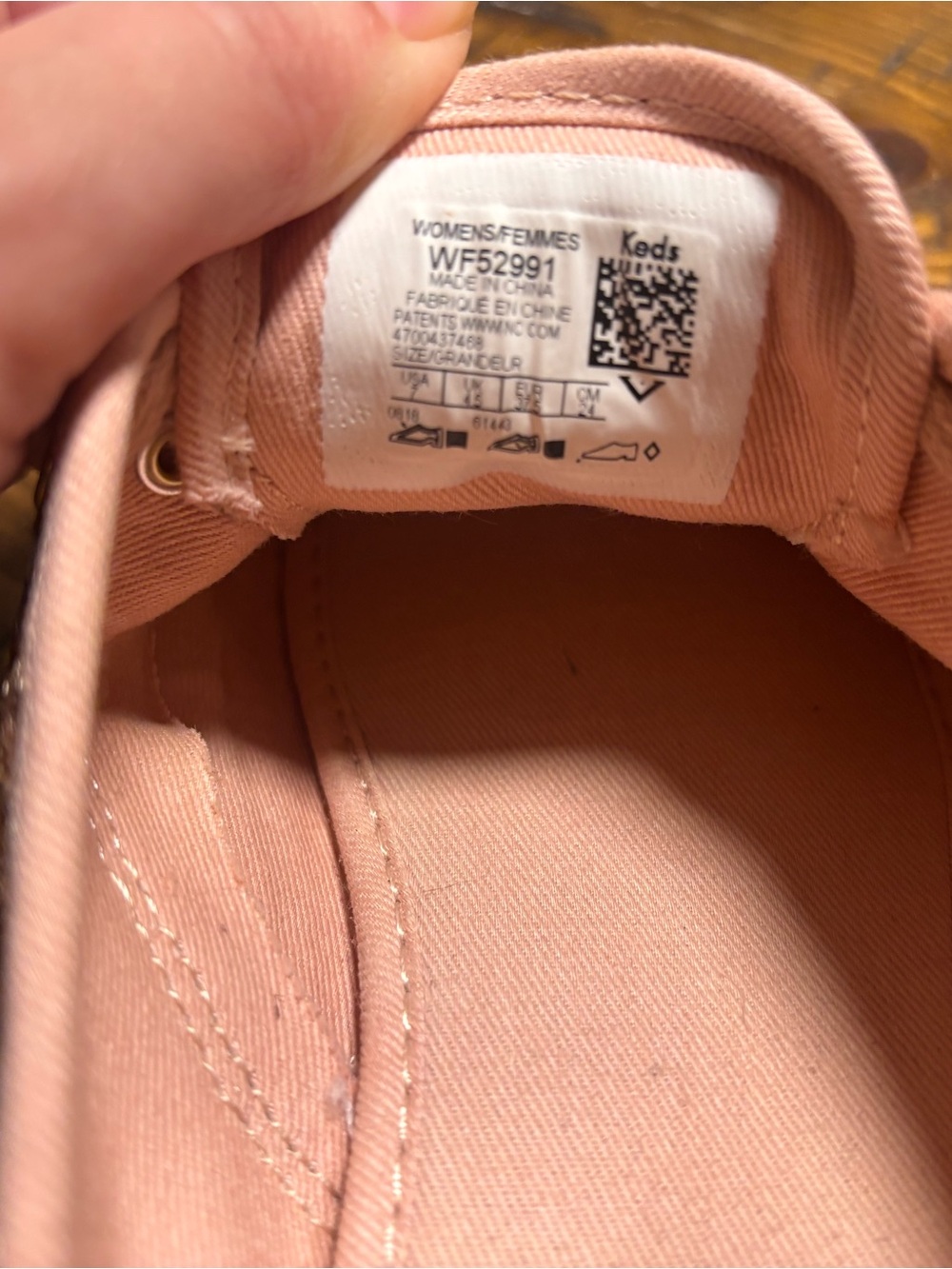 Keds Rose Gold Glitter Lace-Up Sneakers - Picture 4 of 5